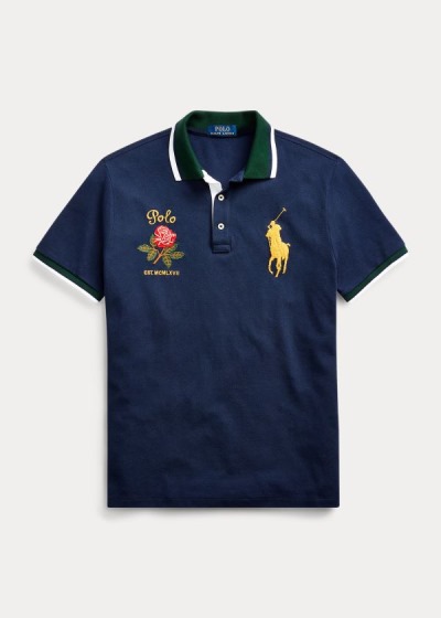 Camisa Polo Polo Ralph Lauren Hombre Azul Marino - Big Pony Mesh - IUKQW3169